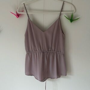 Babaton cinched waist lilac tank